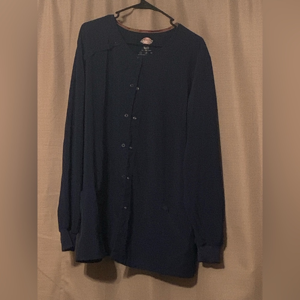 Dickies scrub jacket-  -buttoned front. Navy Blue. Used. 3XL